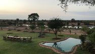 View of the water hole in the Greater Kruger Park.