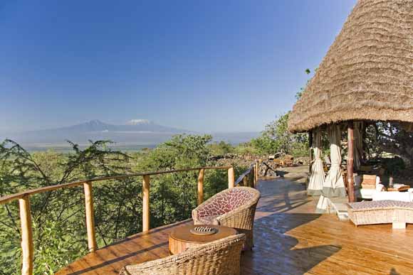 Campi ya Kanzi view of Mt. Kilimanjaro from Tembo House