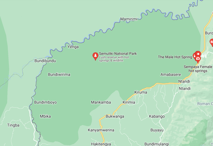 Map of Semuliki National Park