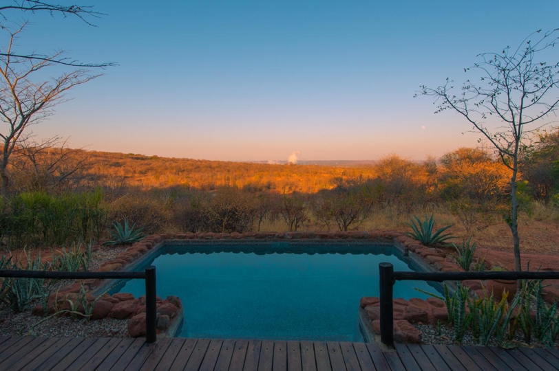 The falls as seen from Stanley Hotel, Zambia