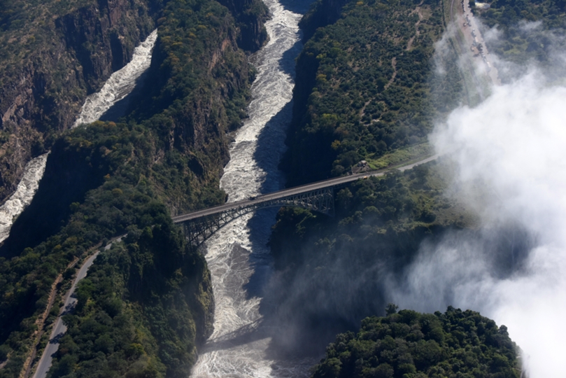 Aerial view of Victoria Falls