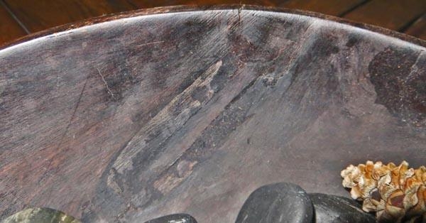 Damaged bowl not of authentic Blackwood