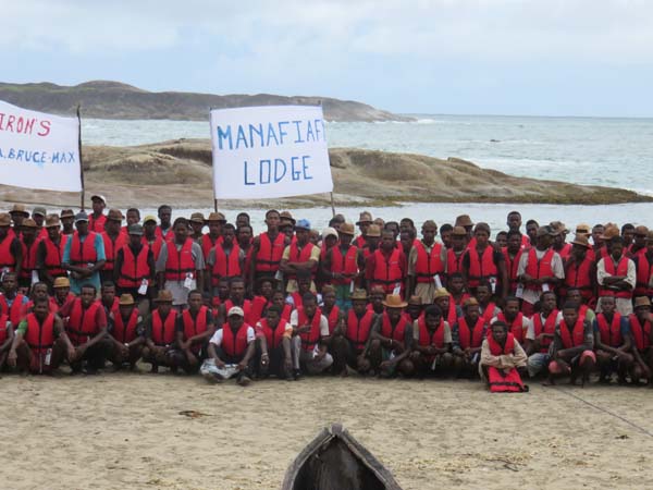 Fishermen with life jackets